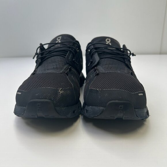 On Running Shoe Men 9 Cloud 5 All Black Low Lace Sneaker Train Run Gym Core Go - Picture 1 of 14